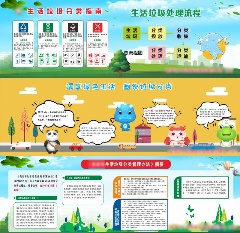垃圾分类公益广告海报展板-采灵感-cailinggan.com