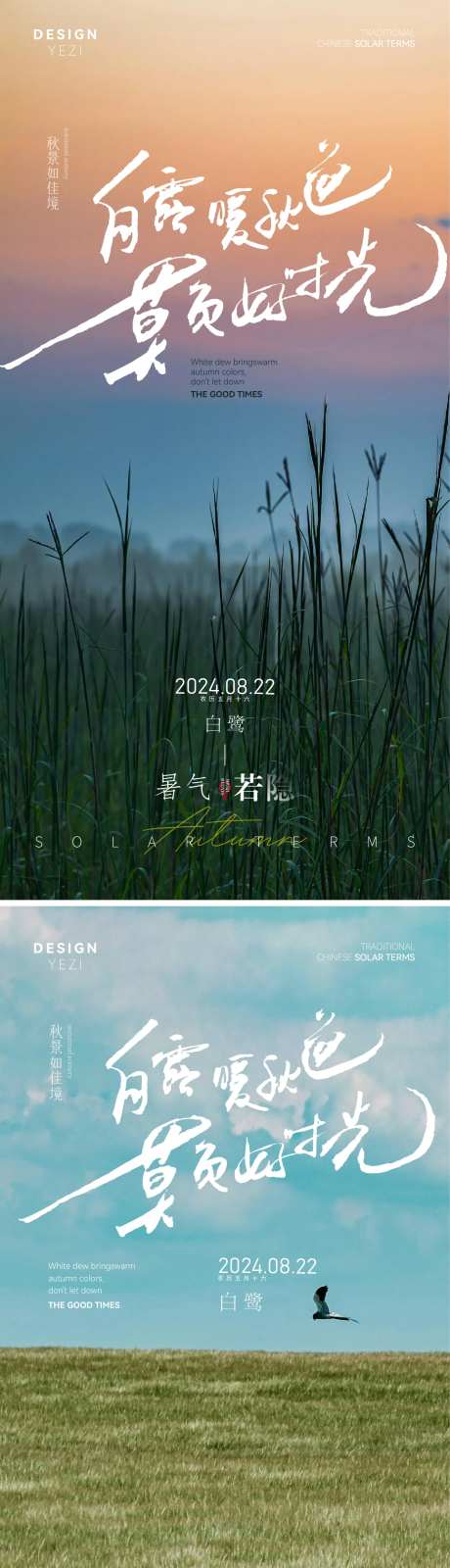 白露光影节气简约海报-采灵感-https://www.cailinggan.com/