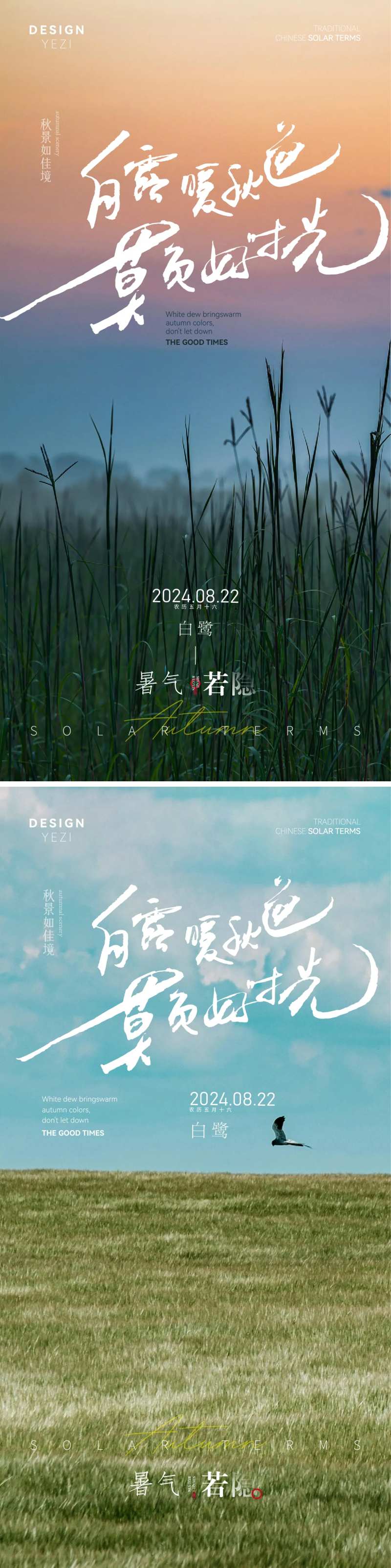 白露光影节气简约海报-采灵感-cailinggan.com