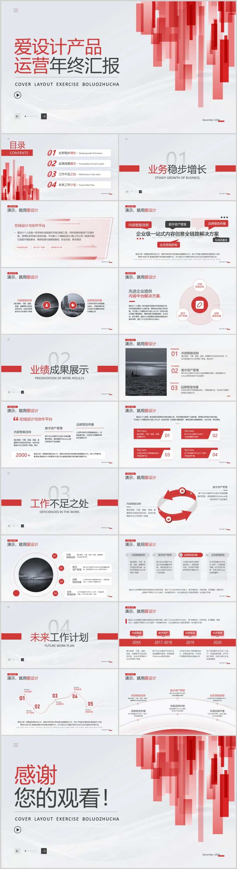 产品运营年终汇报模板-采灵感-cailinggan.com