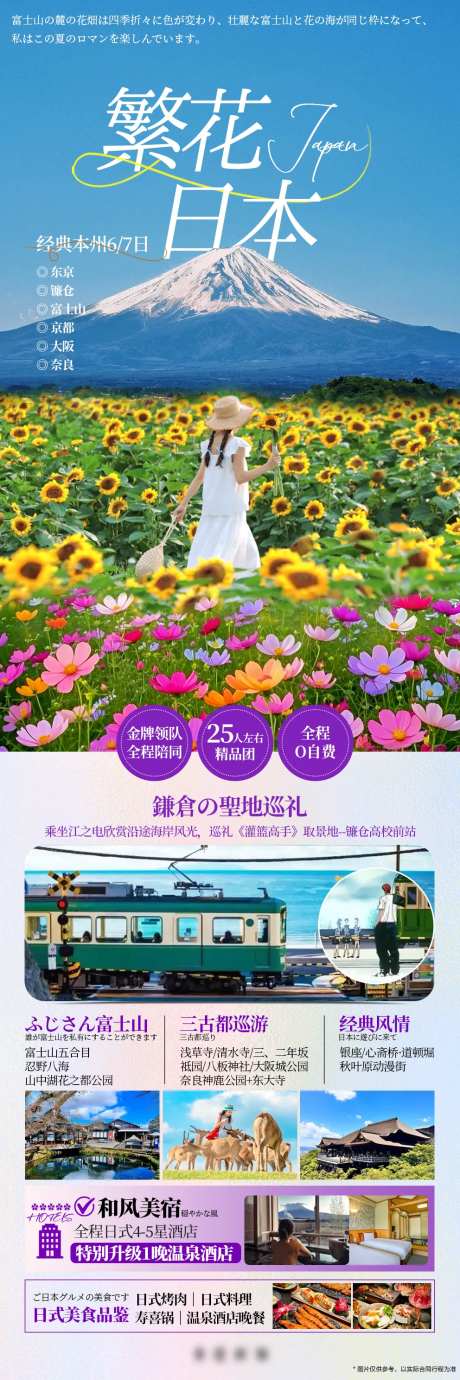 日本本州富士山花海海报-采灵感-https://www.cailinggan.com/