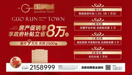 地产四重礼红金活动展板-采灵感-https://www.cailinggan.com/