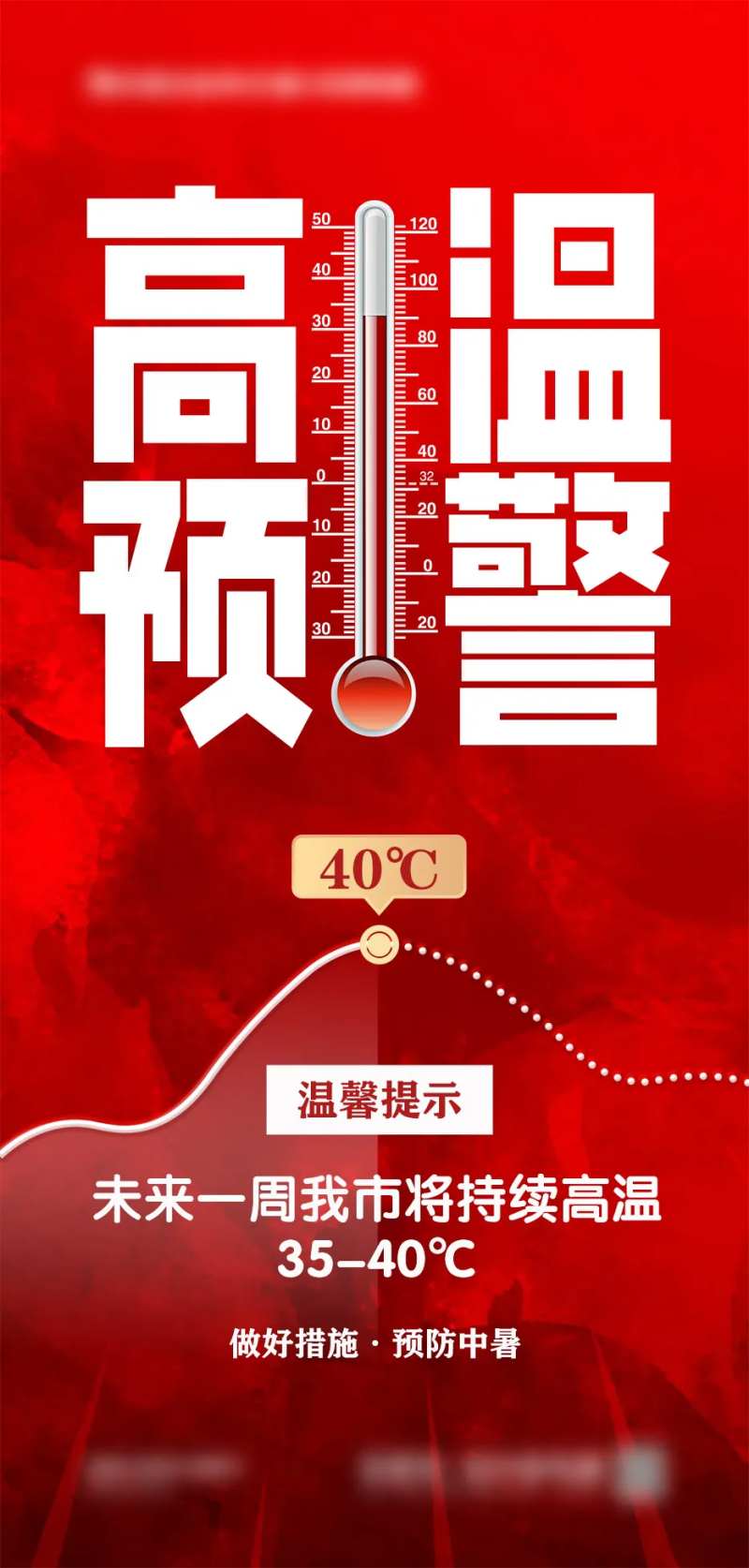 高温预警海报-采灵感-cailinggan.com