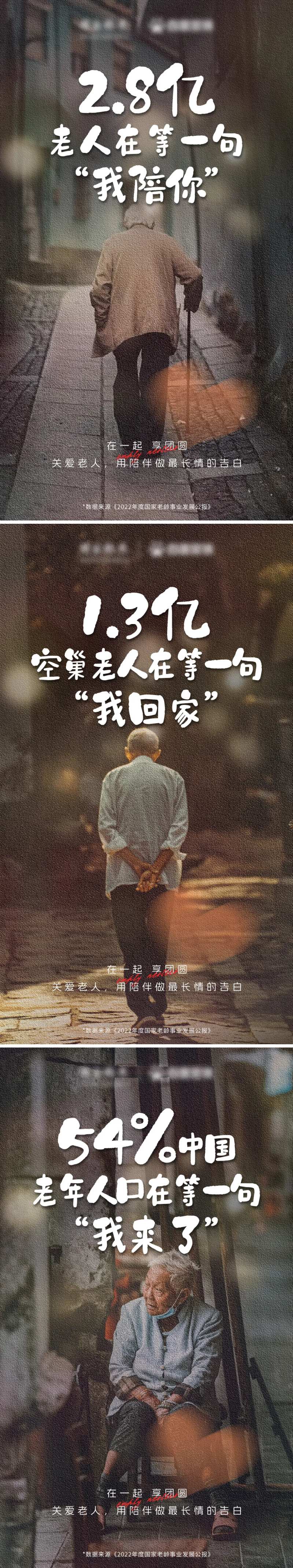 空巢老人数据系列海报-采灵感-cailinggan.com