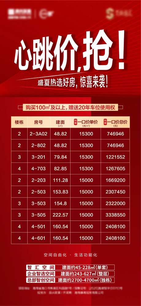 心跳价盛夏特价房活动海报-采灵感-https://www.cailinggan.com/