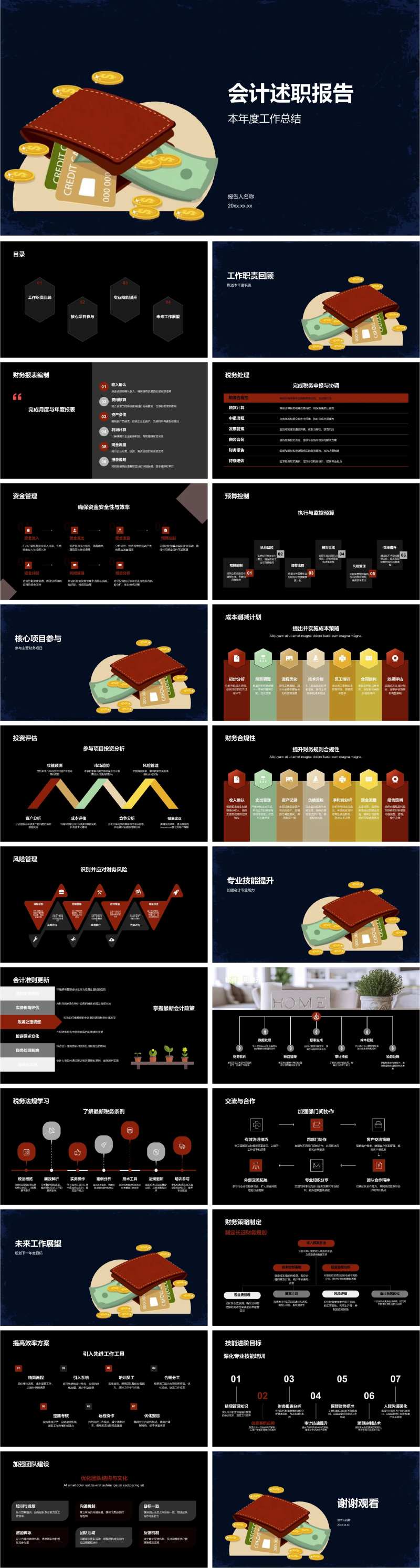 会计述职报告PPT-采灵感-cailinggan.com