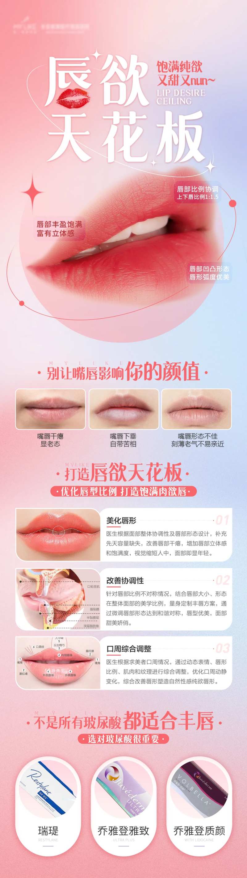 医美玻尿酸丰唇海报-采灵感-cailinggan.com