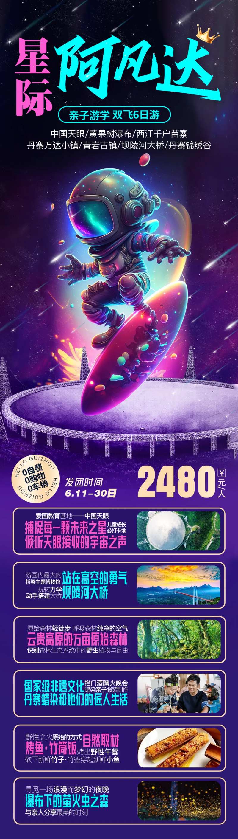 赛博朋克旅游长图海报-采灵感-cailinggan.com