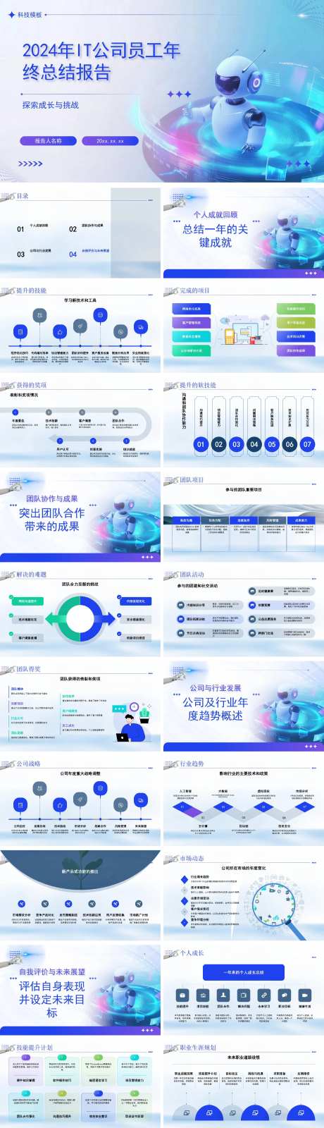 IT公司员工年终总结报告PPT-采灵感-https://www.cailinggan.com/