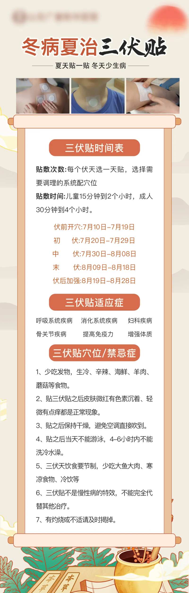 2025三伏贴科普海报-采灵感-cailinggan.com