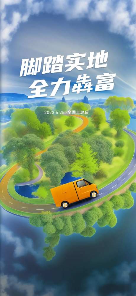 全国土地日海报-采灵感-https://www.cailinggan.com/
