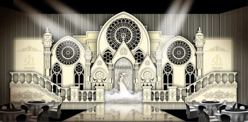 婚礼布场背景板-采灵感-cailinggan.com