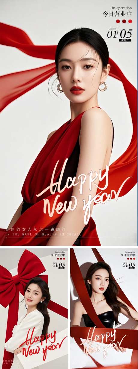 医美早安晨图系列海报-采灵感-https://www.cailinggan.com/