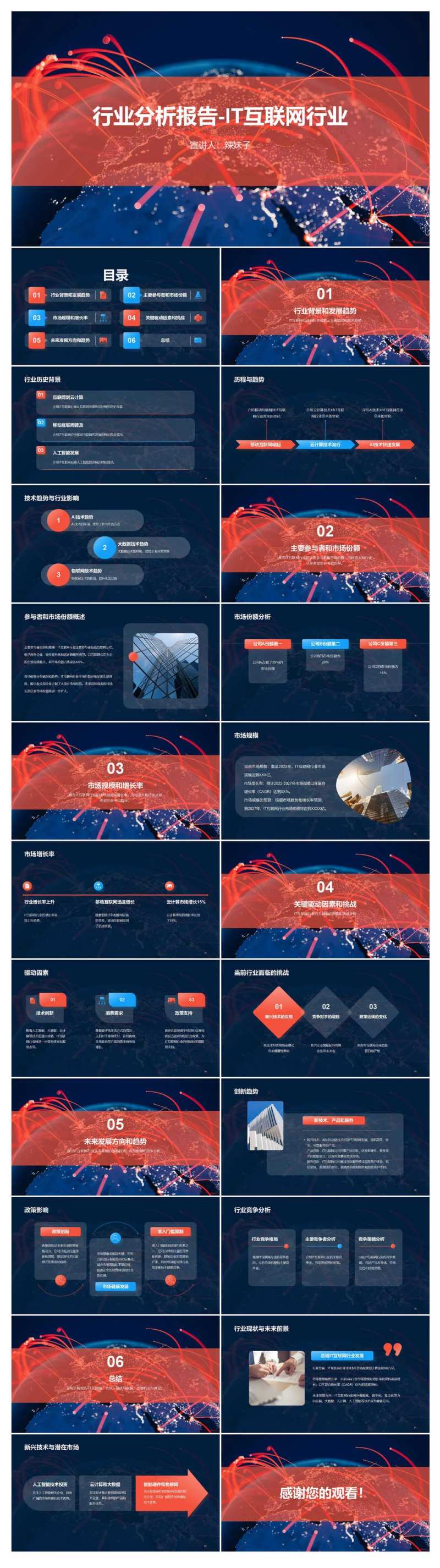 IT互联网行业分析报告PPT-采灵感-cailinggan.com