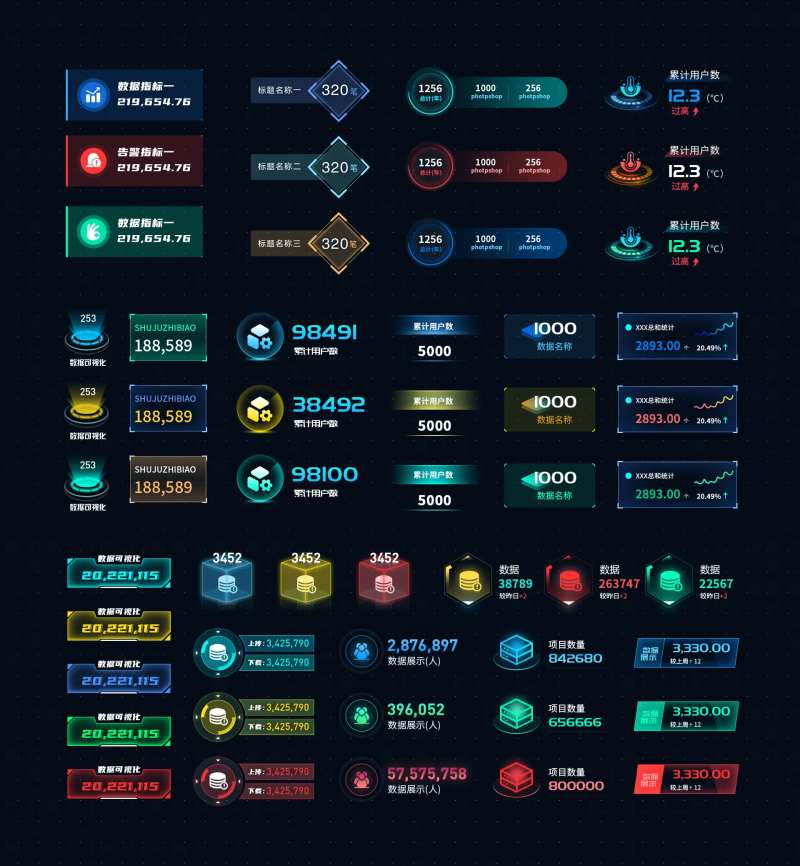 可视化大屏组件设计-采灵感-cailinggan.com