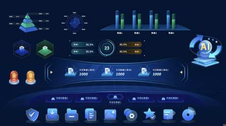 大数据可视化组件库UI设计-采灵感-https://www.cailinggan.com/