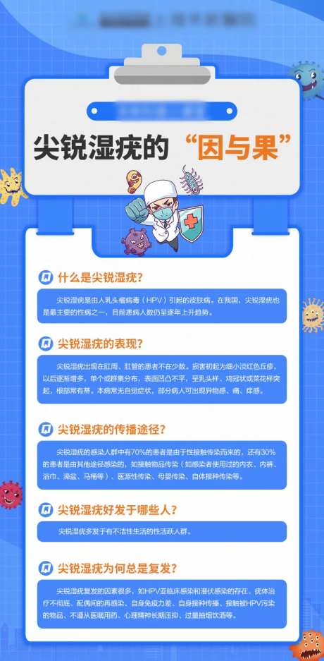 尖锐湿疣的“因与果”科普海报-采灵感-https://www.cailinggan.com/