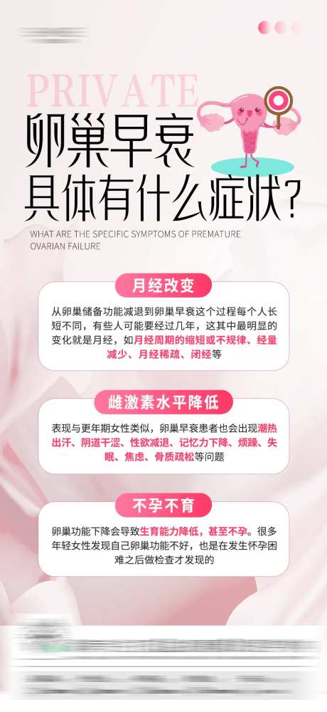 卵巢早衰私密科普海报-采灵感-https://www.cailinggan.com/
