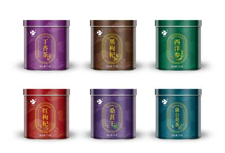 养生茶小罐装包装设计-采灵感-https://www.cailinggan.com/