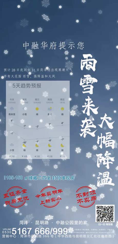 地产天气预报提醒海报-采灵感-https://www.cailinggan.com/
