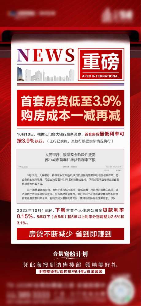 降息利好政策单图-采灵感-https://www.cailinggan.com/