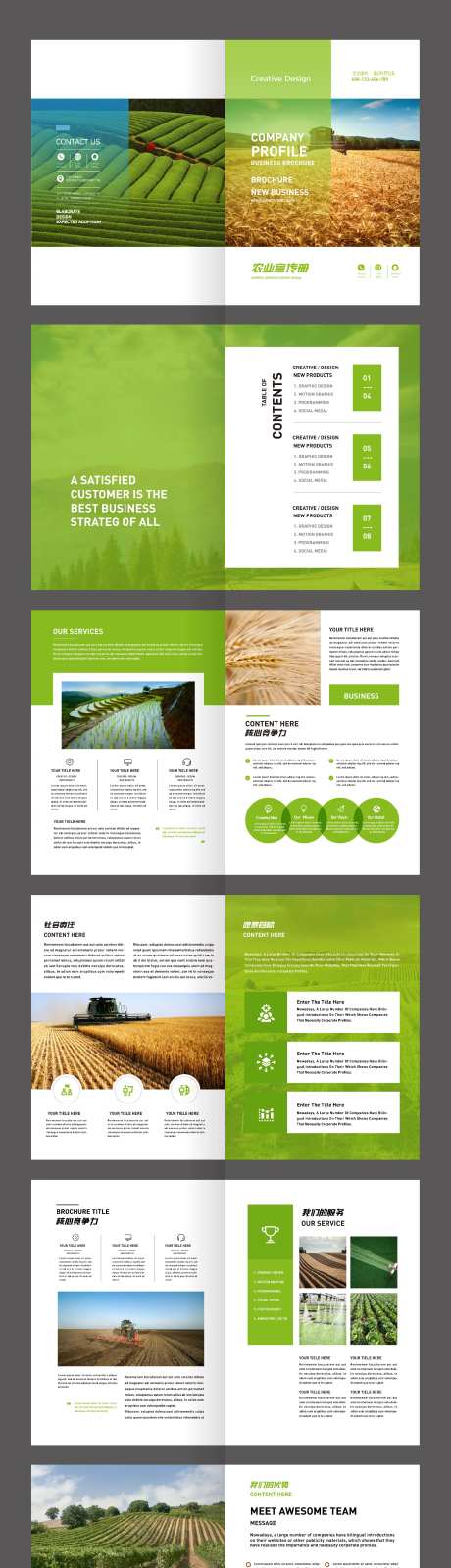 绿色农业种植宣传画册-采灵感-https://www.cailinggan.com/