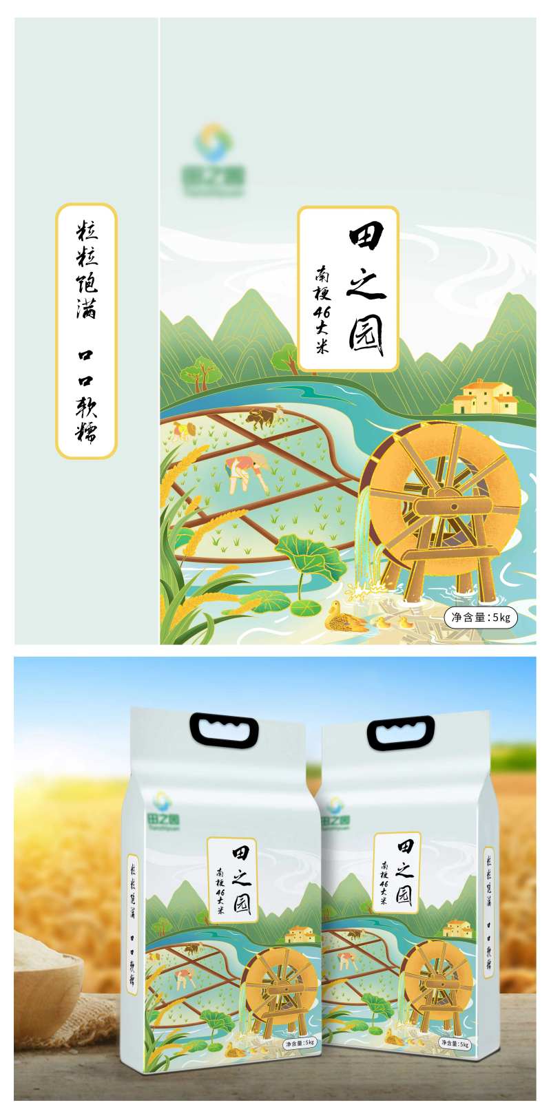 大米国潮插画风格包装-采灵感-cailinggan.com