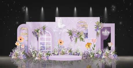 紫色欧式婚礼布景素材-采灵感-https://www.cailinggan.com/