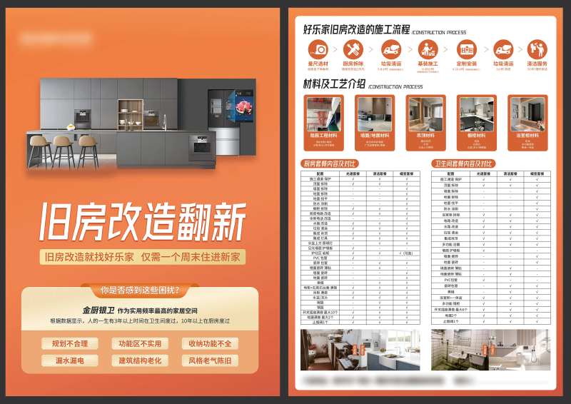 家居旧房改造活动宣传单页-采灵感-cailinggan.com