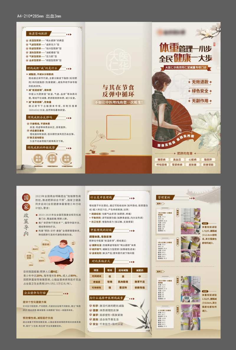 中医埋线减重三折页-采灵感-cailinggan.com