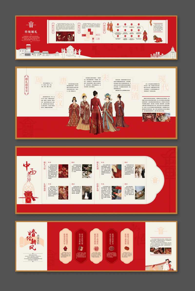 婚礼流程传统文化墙-采灵感-cailinggan.com