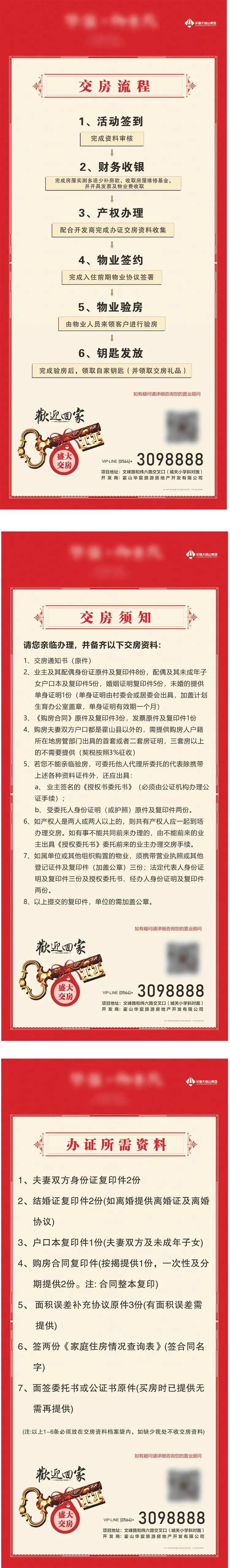 地产交房流程系列展架易拉宝设计-采灵感-cailinggan.com