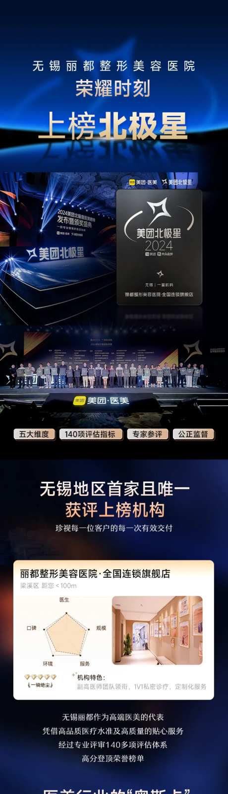 美团医美北极星长图海报-采灵感-https://www.cailinggan.com/