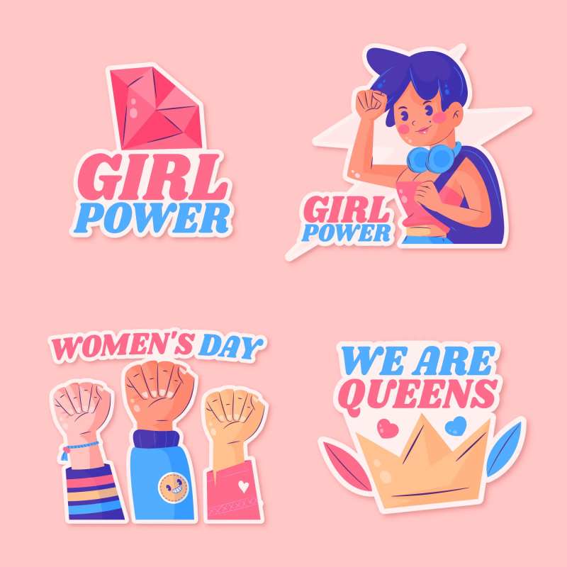 卡通人物贴纸手举牌-采灵感-cailinggan.com