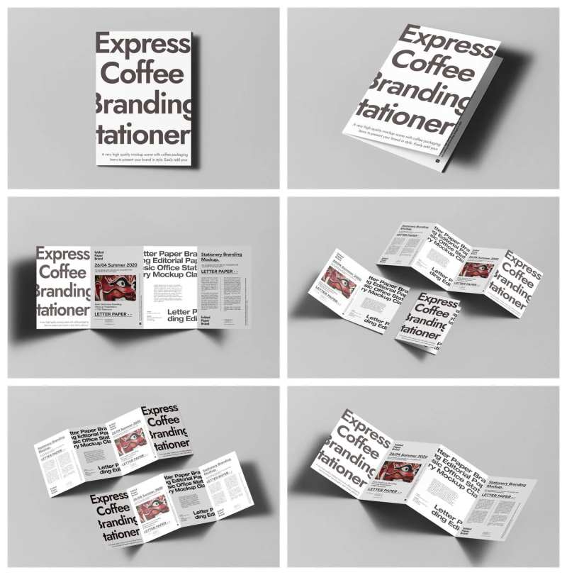 折页宣传册册子杂志样机-采灵感-cailinggan.com