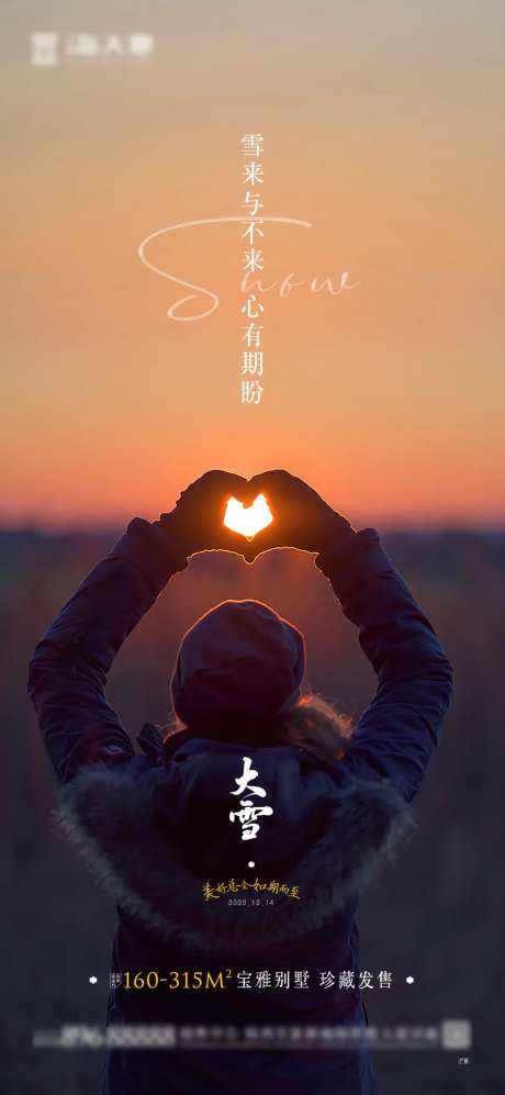 地产大雪温暖节气海报-采灵感-https://www.cailinggan.com/