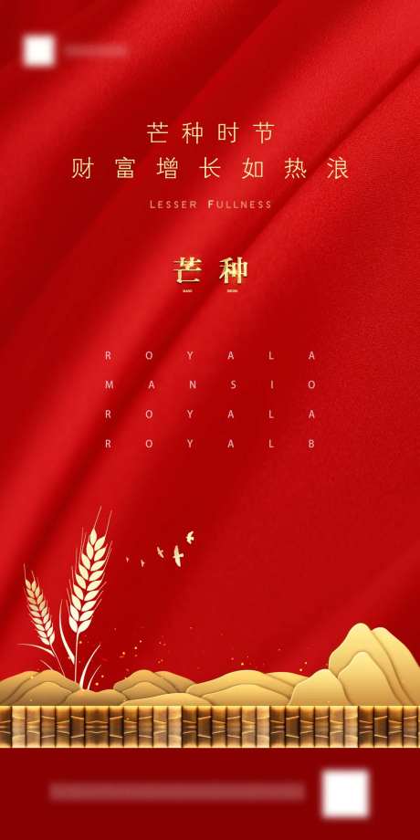 芒种节气移动端海报-采灵感-cailinggan.com
