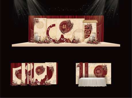 中式婚礼美陈布置-采灵感-https://www.cailinggan.com/