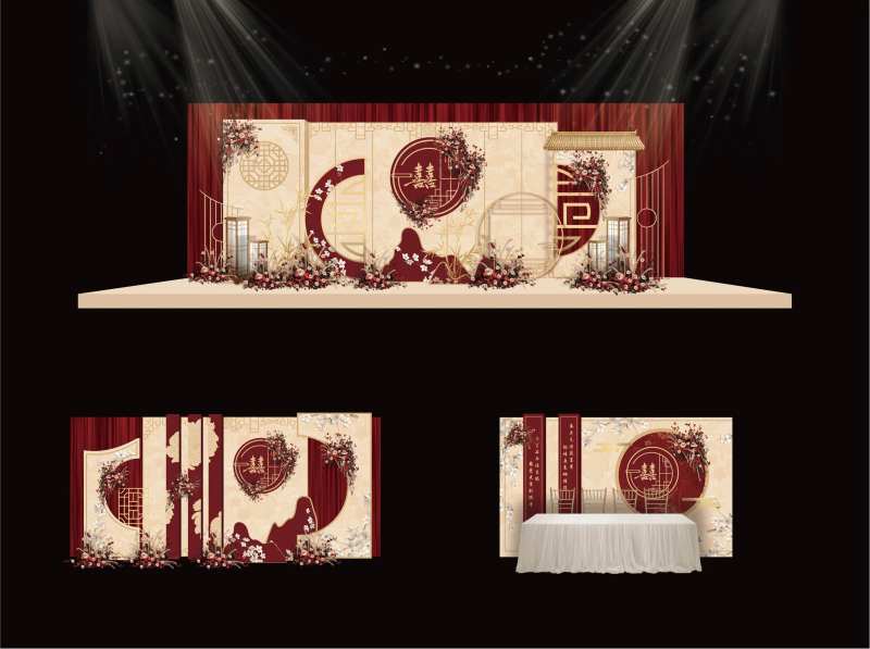 中式婚礼美陈布置-采灵感-cailinggan.com