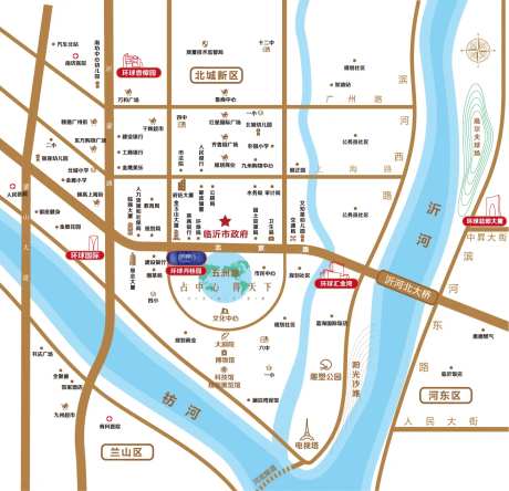 山东临沂区域区位图-采灵感-https://www.cailinggan.com/