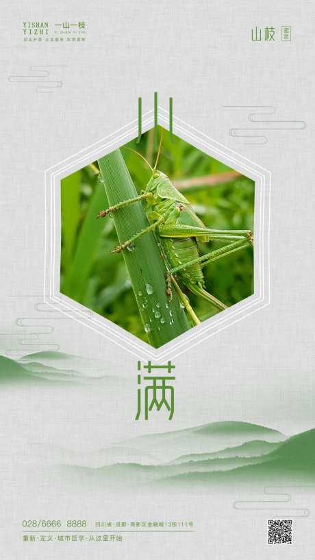 中国风二十四节气夏至海报-采灵感-https://www.cailinggan.com/