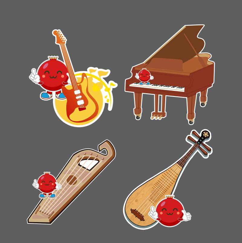 乐器手举牌-采灵感-cailinggan.com