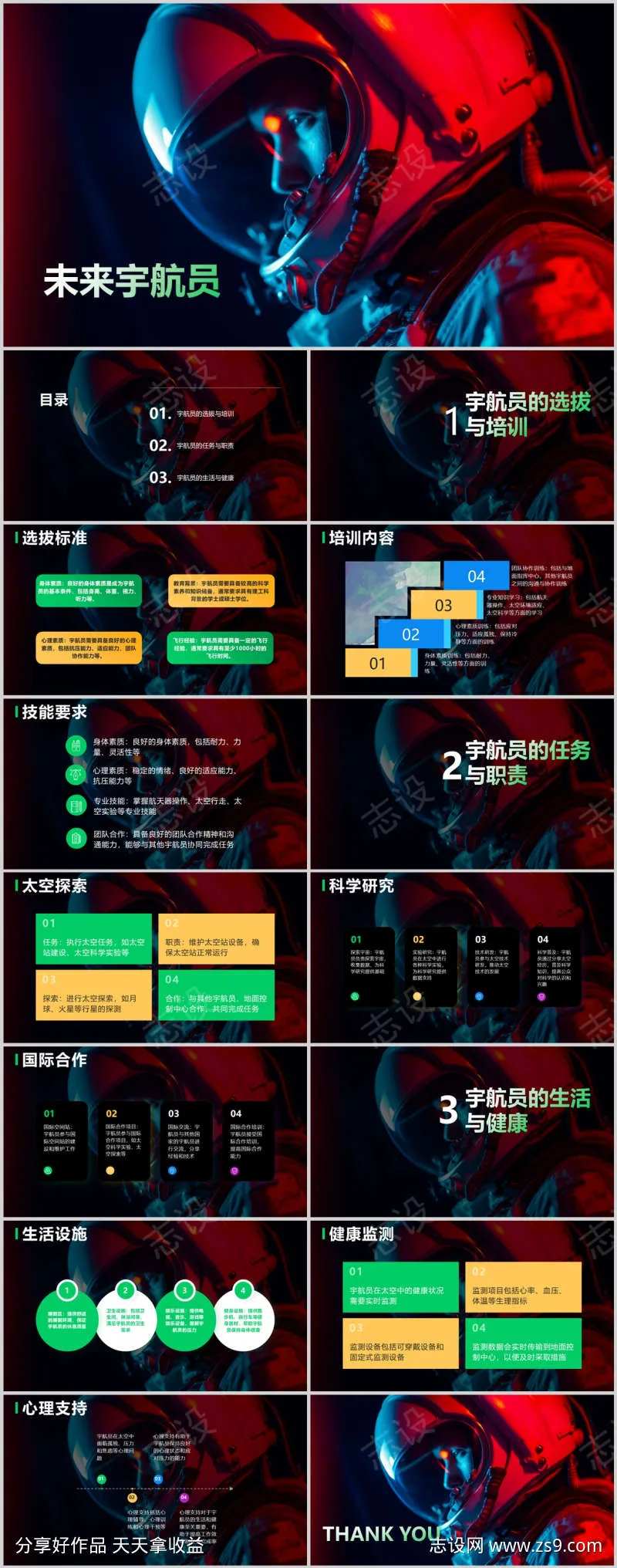 未来宇航员PPT-采灵感-cailinggan.com