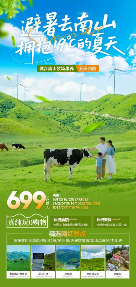 避暑去南山海报-采灵感-https://www.cailinggan.com/