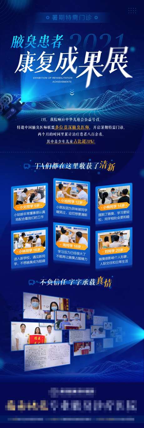 蓝色医疗类康复成果展-采灵感-https://www.cailinggan.com/
