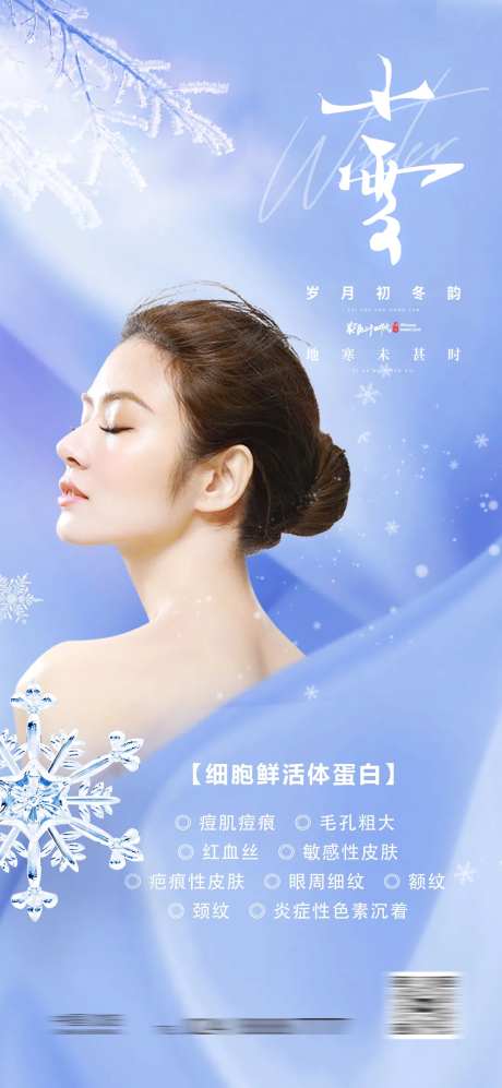 医美小雪海报-采灵感-https://www.cailinggan.com/