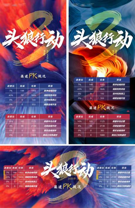 地产月度PK打榜大图海报-采灵感-https://www.cailinggan.com/