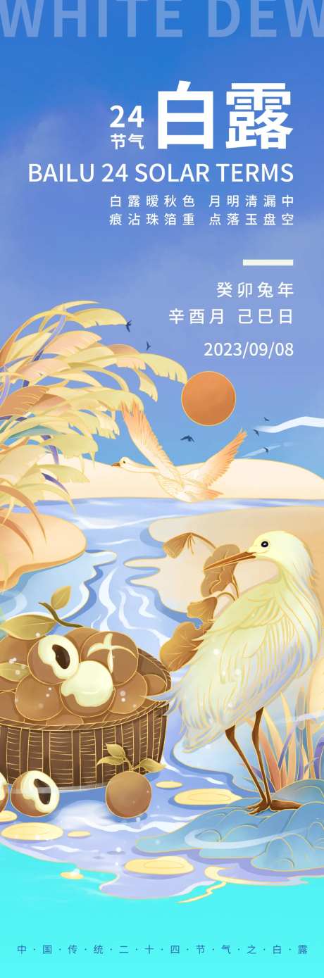 白露节气海报-采灵感-cailinggan.com
