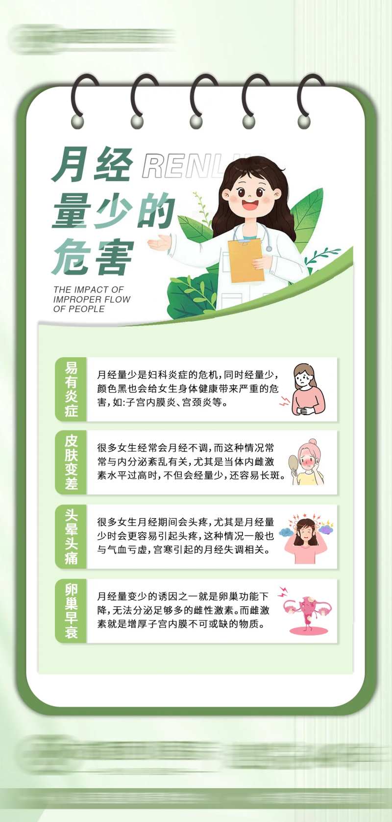 月经量少的危害海报-采灵感-cailinggan.com