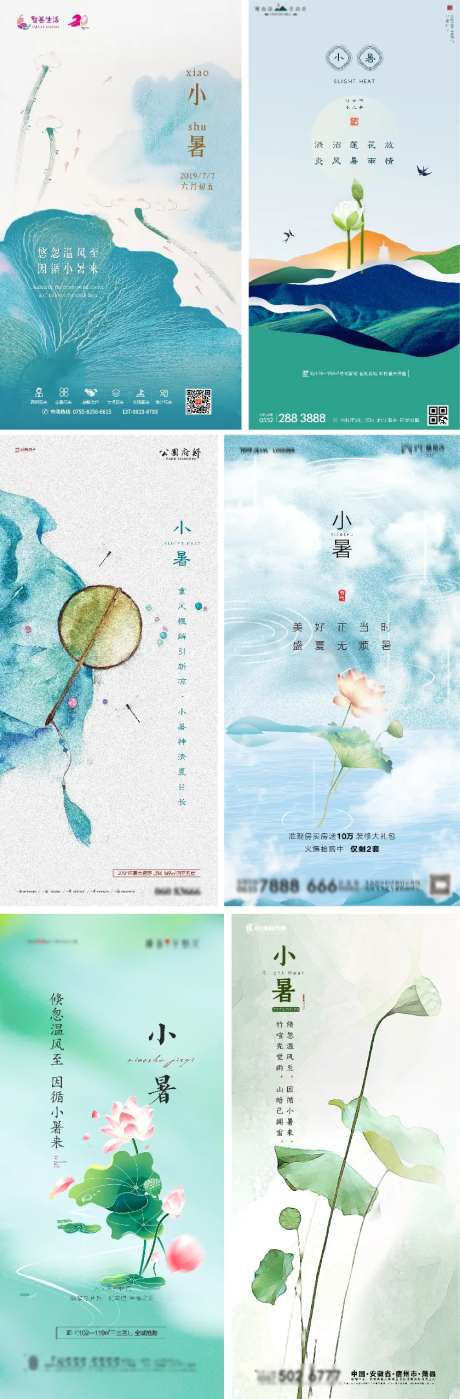 小暑荷花系列-采灵感-https://www.cailinggan.com/
